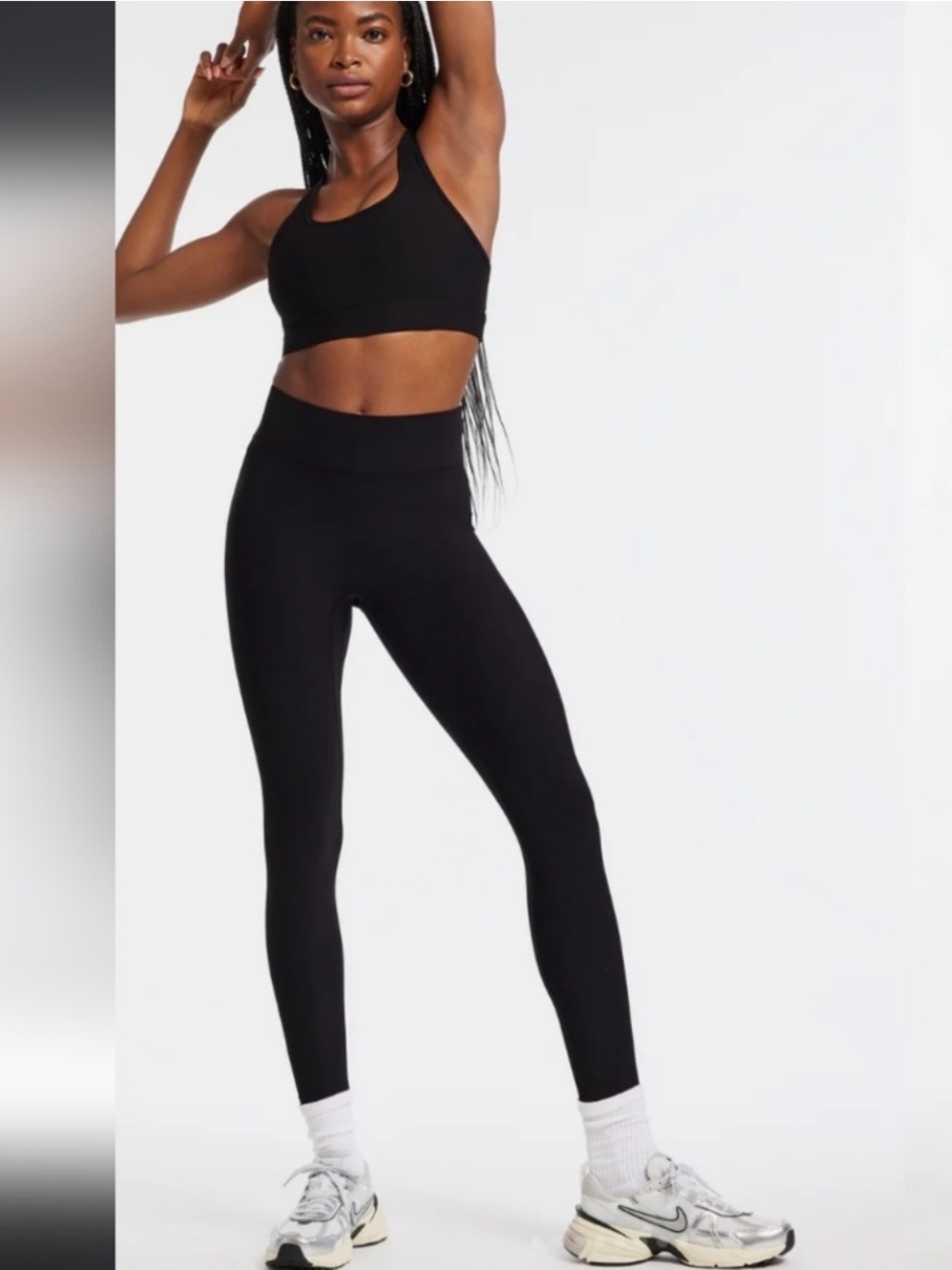 Bandier Black Ribbed Active Leggings
